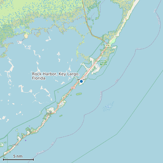 Map of Rock Harbor, Key Largo, Florida Tide Prediction Station