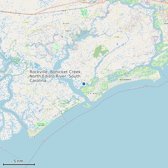 Map of Rockville, Bohicket Creek, North Edisto River, South Carolina Tide Prediction Station