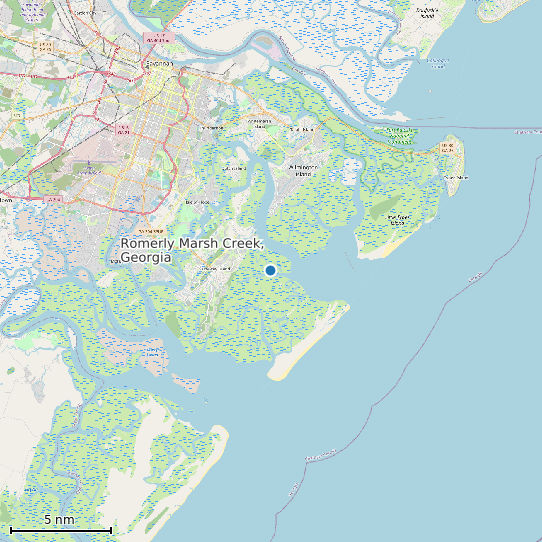 Map of Romerly Marsh Creek, Georgia Tide Prediction Station