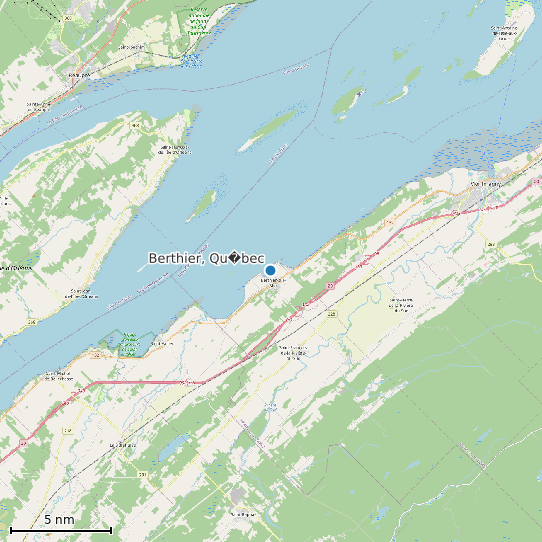 Map of Berthier, Qu�bec Tide Prediction Station