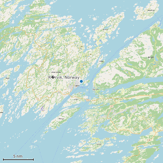 Map of R�rvik, Norway Tide Prediction Station