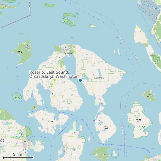 Map of Rosario, East Sound, Orcas Island, Washington Tide Prediction Station