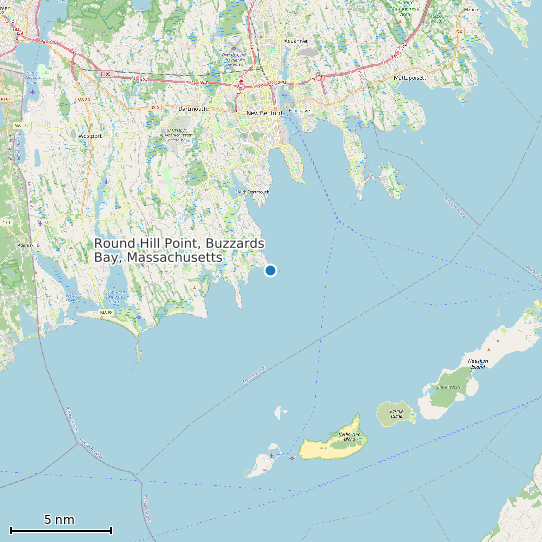 Map of Round Hill Point, Buzzards Bay, Massachusetts Tide Prediction Station