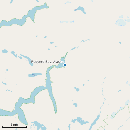 Map of Rudyerd Bay, Alaska Tide Prediction Station