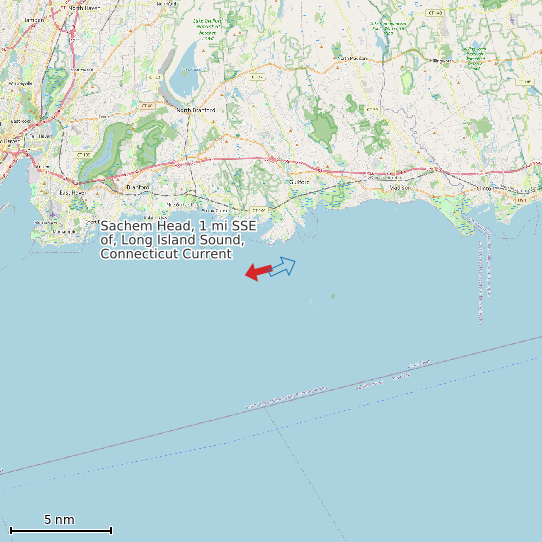 Map of Sachem Head, 1 mi SSE of, Long Island Sound, Connecticut Current Prediction Station