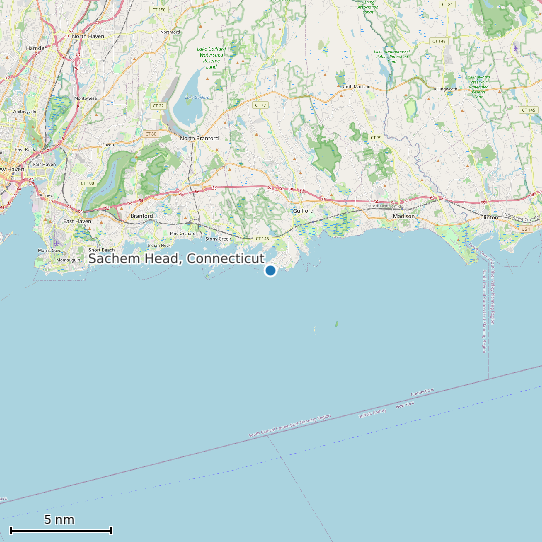 Map of Sachem Head, Connecticut Tide Prediction Station