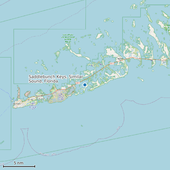 Map of Saddlebunch Keys, Similar Sound, Florida Tide Prediction Station