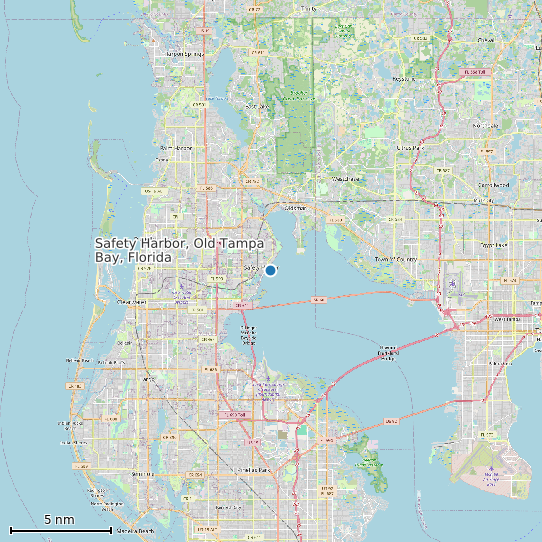 Map of Safety Harbor, Old Tampa Bay, Florida Tide Prediction Station
