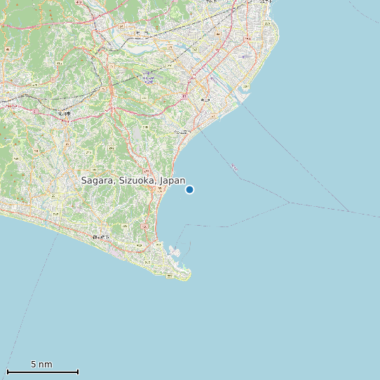 Map of Sagara, Sizuoka, Japan Tide Prediction Station