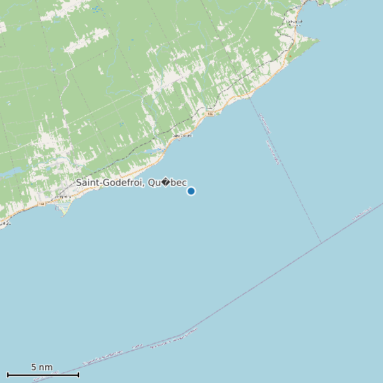 Map of Saint-Godefroi, Qu�bec Tide Prediction Station