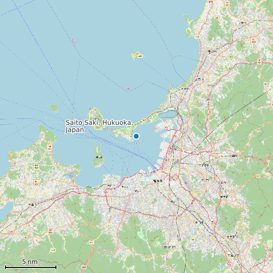 Map of Saito Saki, Hukuoka, Japan Tide Prediction Station