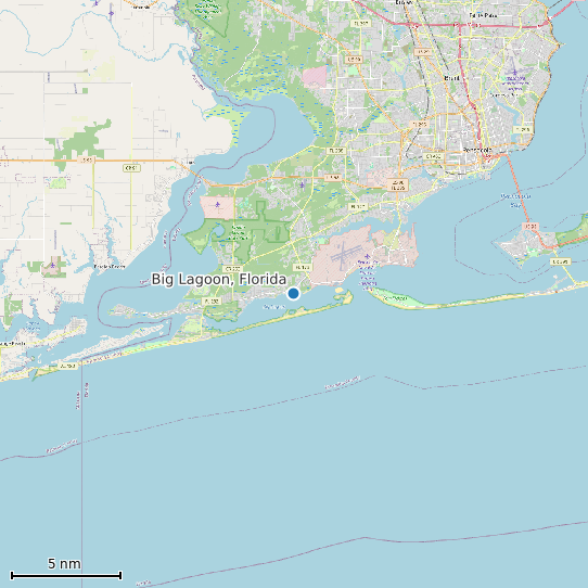 Map of Big Lagoon, Florida Tide Prediction Station