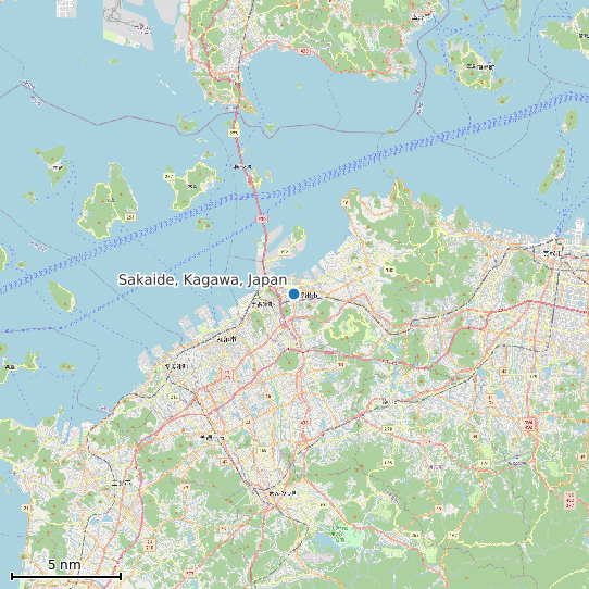 Map of Sakaide, Kagawa, Japan Tide Prediction Station