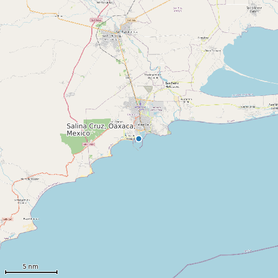 Map of Salina Cruz, Oaxaca, Mexico Tide Prediction Station
