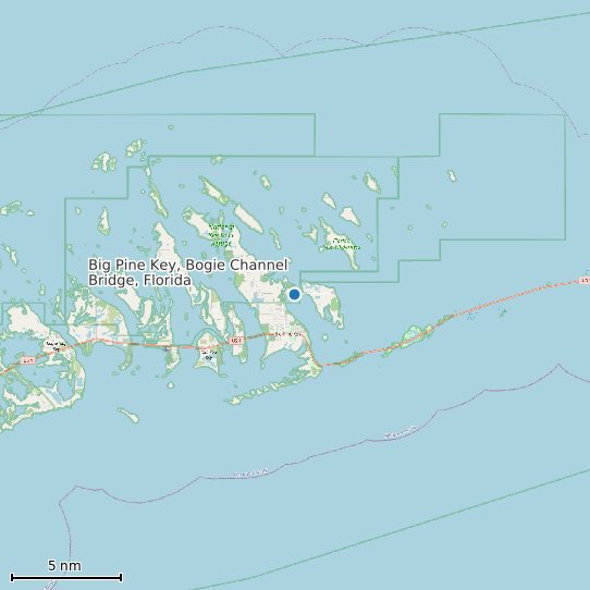 Map of Big Pine Key, Bogie Channel Bridge, Florida Tide Prediction Station