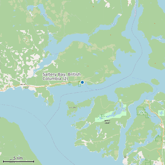 Map of Saltery Bay, British Columbia (2) Tide Prediction Station
