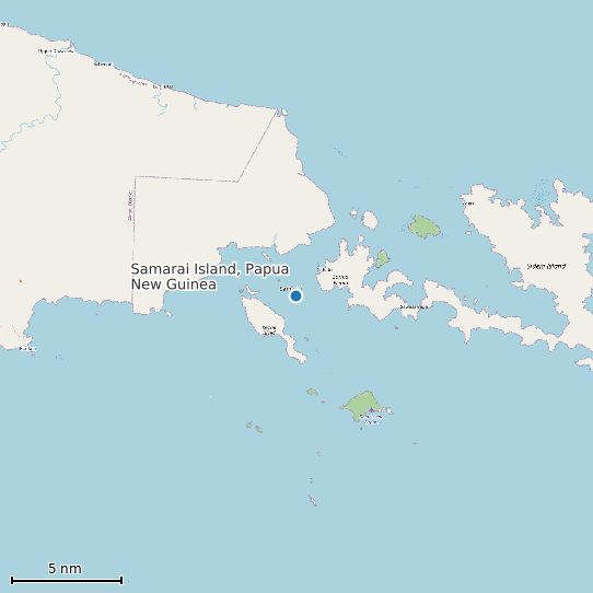 Map of Samarai Island, Papua New Guinea Tide Prediction Station