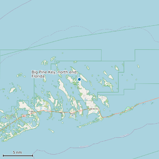 Map of Big Pine Key, north end, Florida Tide Prediction Station