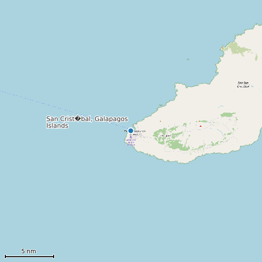 Map of San Crist�bal, Galapagos Islands Tide Prediction Station