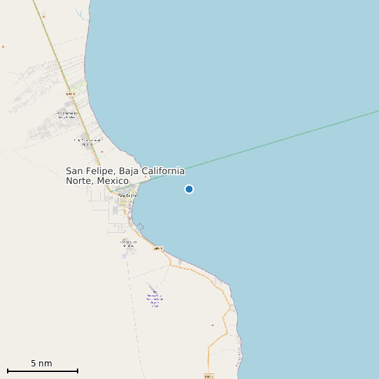 Map of San Felipe, Baja California Norte, Mexico Tide Prediction Station