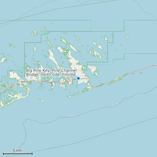 Map of Big Pine Key, Pine Channel Bridge, north side, Florida Tide Prediction Station