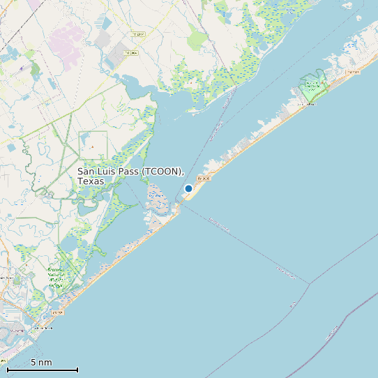 Map of San Luis Pass (TCOON), Texas Tide Prediction Station