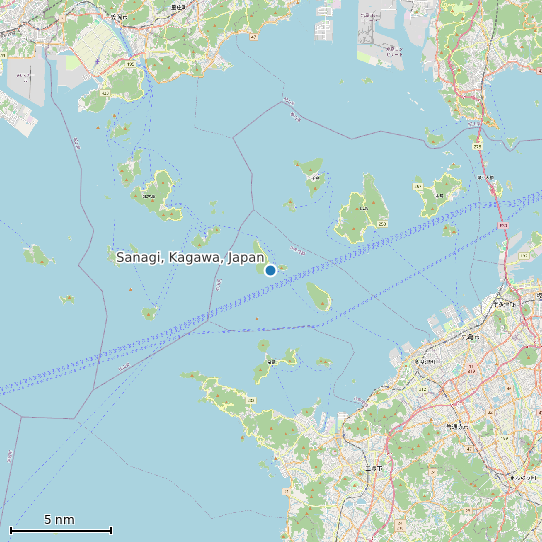 Map of Sanagi, Kagawa, Japan Tide Prediction Station