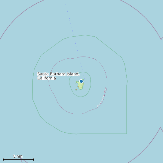 Map of Santa Barbara Island, California Tide Prediction Station