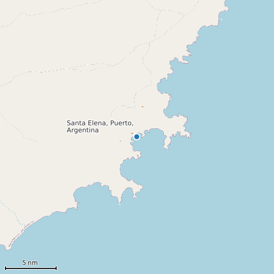 Map of Santa Elena, Puerto, Argentina Tide Prediction Station