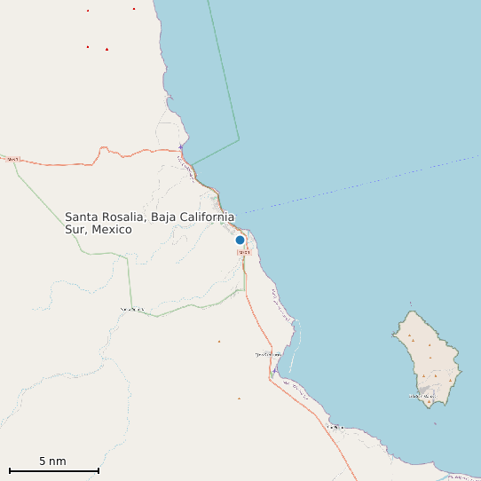 Map of Santa Rosalia, Baja California Sur, Mexico Tide Prediction Station