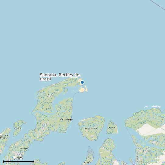 Map of Santana, Recifes de, Brazil Tide Prediction Station