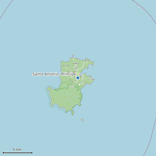 Map of Santo Antonio, Principe Tide Prediction Station