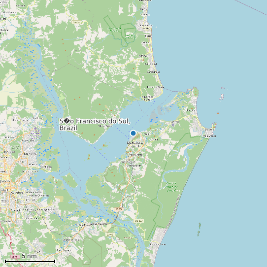 Map of S�o Francisco do Sul, Brazil Tide Prediction Station