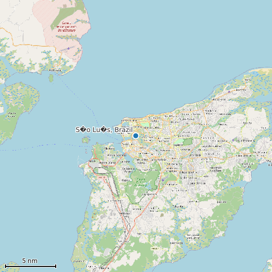 Map of S�o Lu�s, Brazil Tide Prediction Station