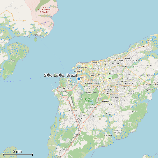 Map of S�o Lu�s, Brazil Tide Prediction Station