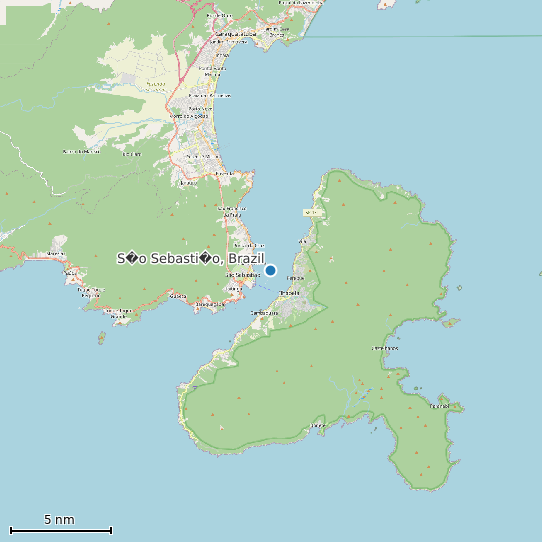 Map of S�o Sebasti�o, Brazil Tide Prediction Station