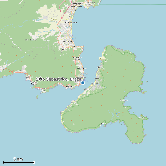 Map of S�o Sebasti�o, Brazil Tide Prediction Station