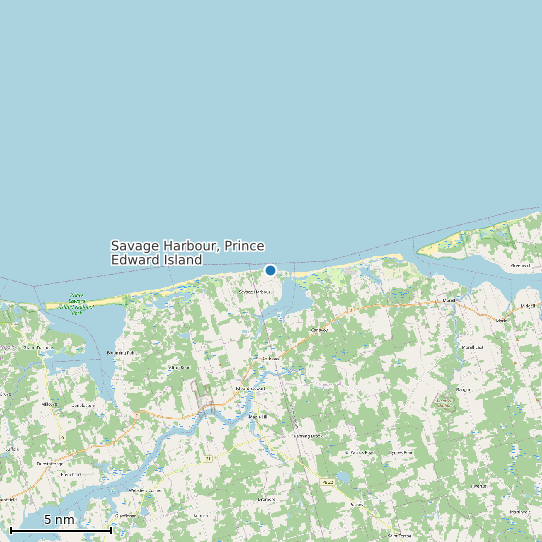 Map of Savage Harbour, Prince Edward Island Tide Prediction Station