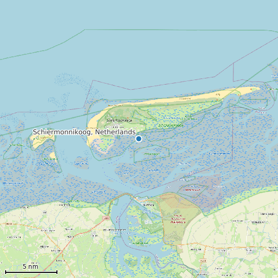 Map of Schiermonnikoog, Netherlands Tide Prediction Station