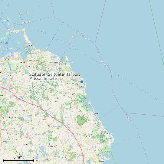 Map of Scituate, Scituate Harbor, Massachusetts Tide Prediction Station