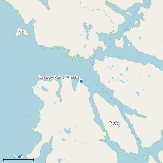 Map of Scraggy Point, Alaska Tide Prediction Station