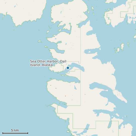 Map of Sea Otter Harbor, Dall Island, Alaska Tide Prediction Station