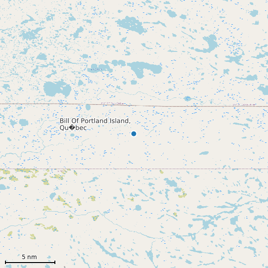 Map of Bill Of Portland Island, Qu�bec Tide Prediction Station