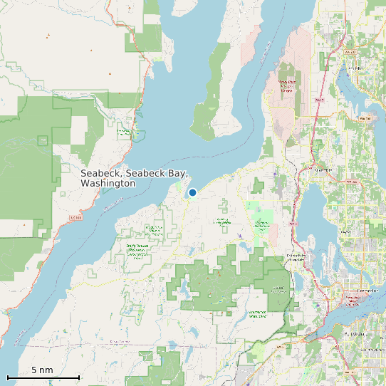 Map of Seabeck, Seabeck Bay, Washington Tide Prediction Station