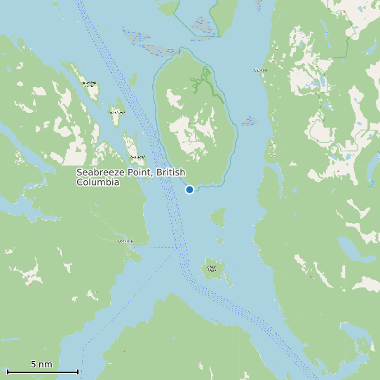 Map of Seabreeze Point, British Columbia Tide Prediction Station