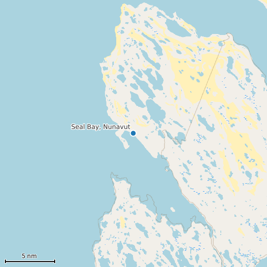 Map of Seal Bay, Nunavut Tide Prediction Station