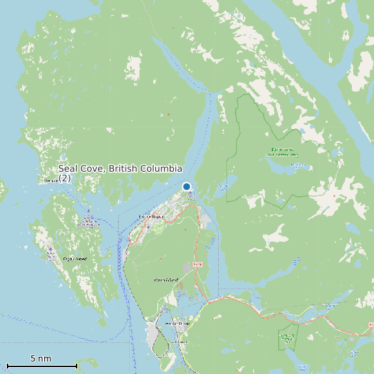 Map of Seal Cove, British Columbia (2) Tide Prediction Station