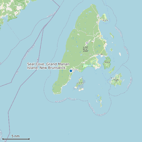 Map of Seal Cove, Grand Manan Island, New Brunswick Tide Prediction Station