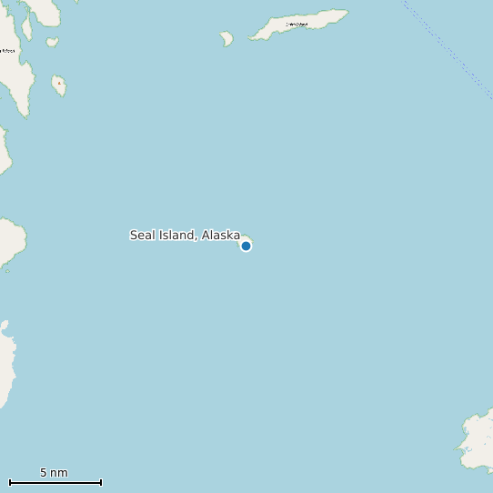 Map of Seal Island, Alaska Tide Prediction Station