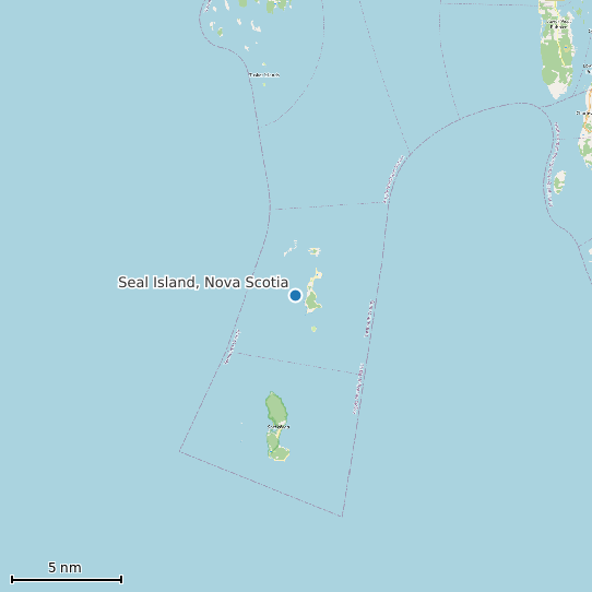 Map of Seal Island, Nova Scotia Tide Prediction Station